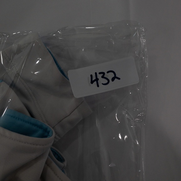 Nike Sweatshirt Womens Small  White Blue Full Zip Fit Dry Mock Neck - Picture 13 of 13